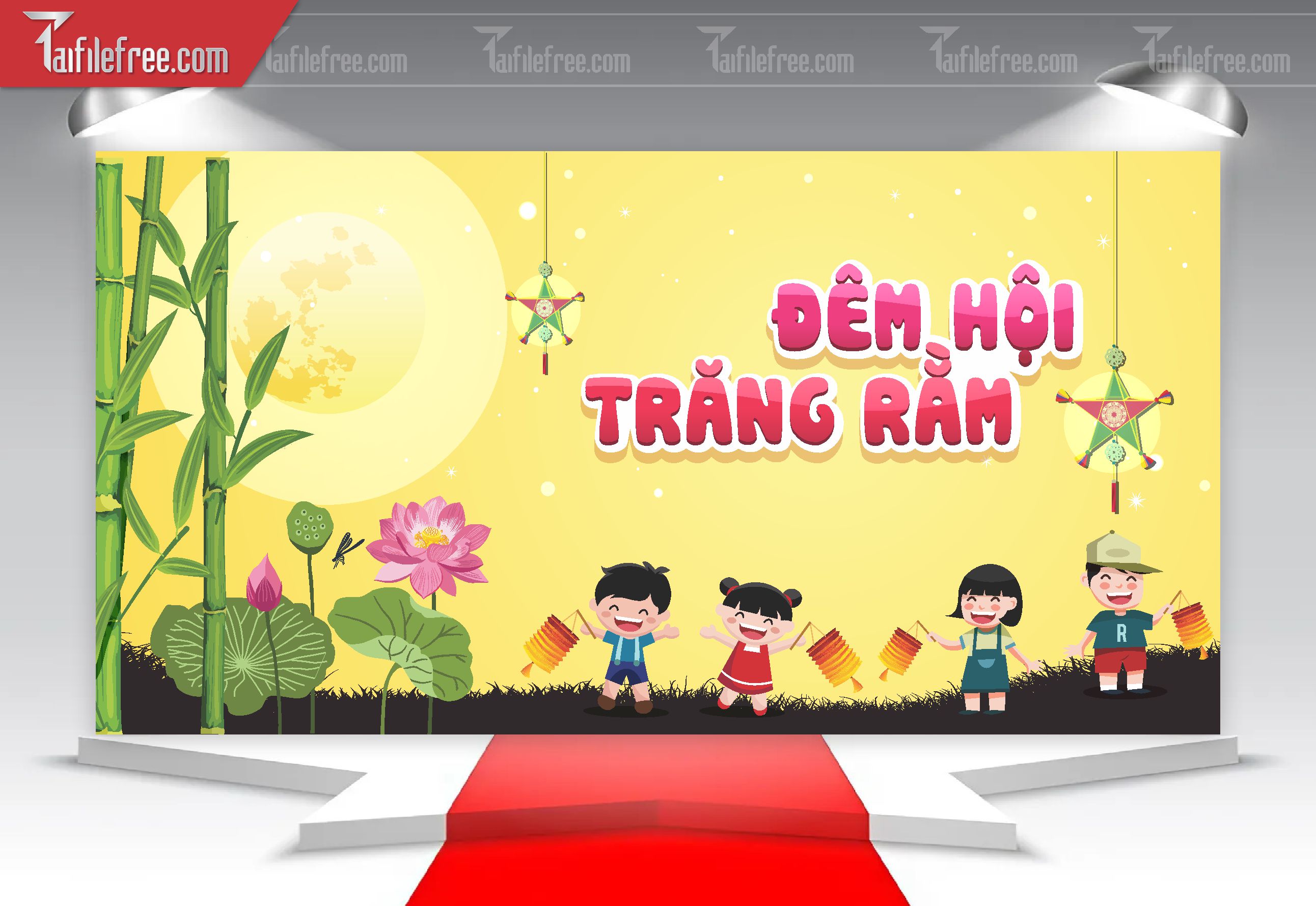 Mẫu Backdrop Trung Thu Đẹp Mắt Sáng Tạo_TTV67