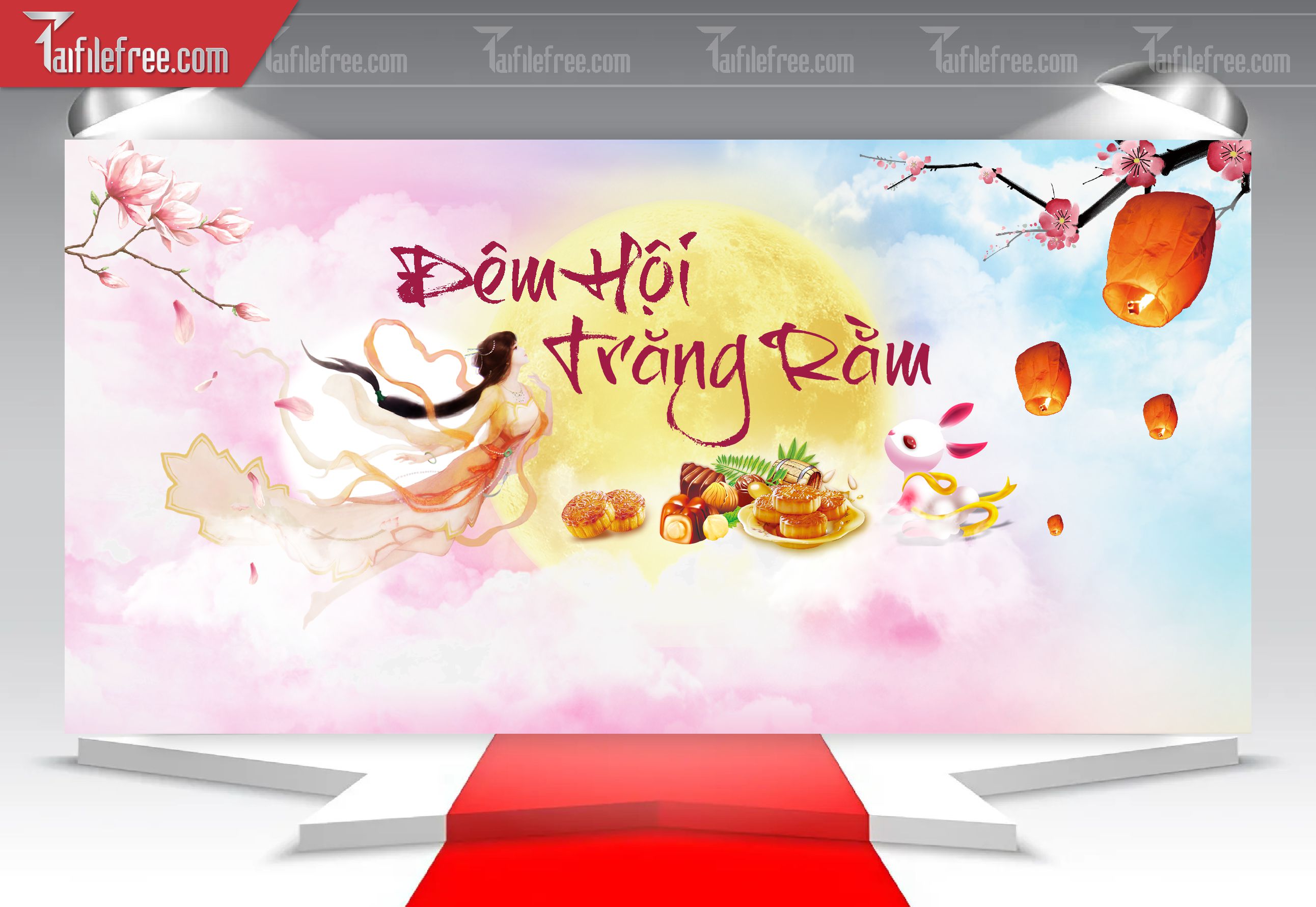 Mẫu Backdrop Trung Thu Đẹp Mắt Sáng Tạo_TTV68