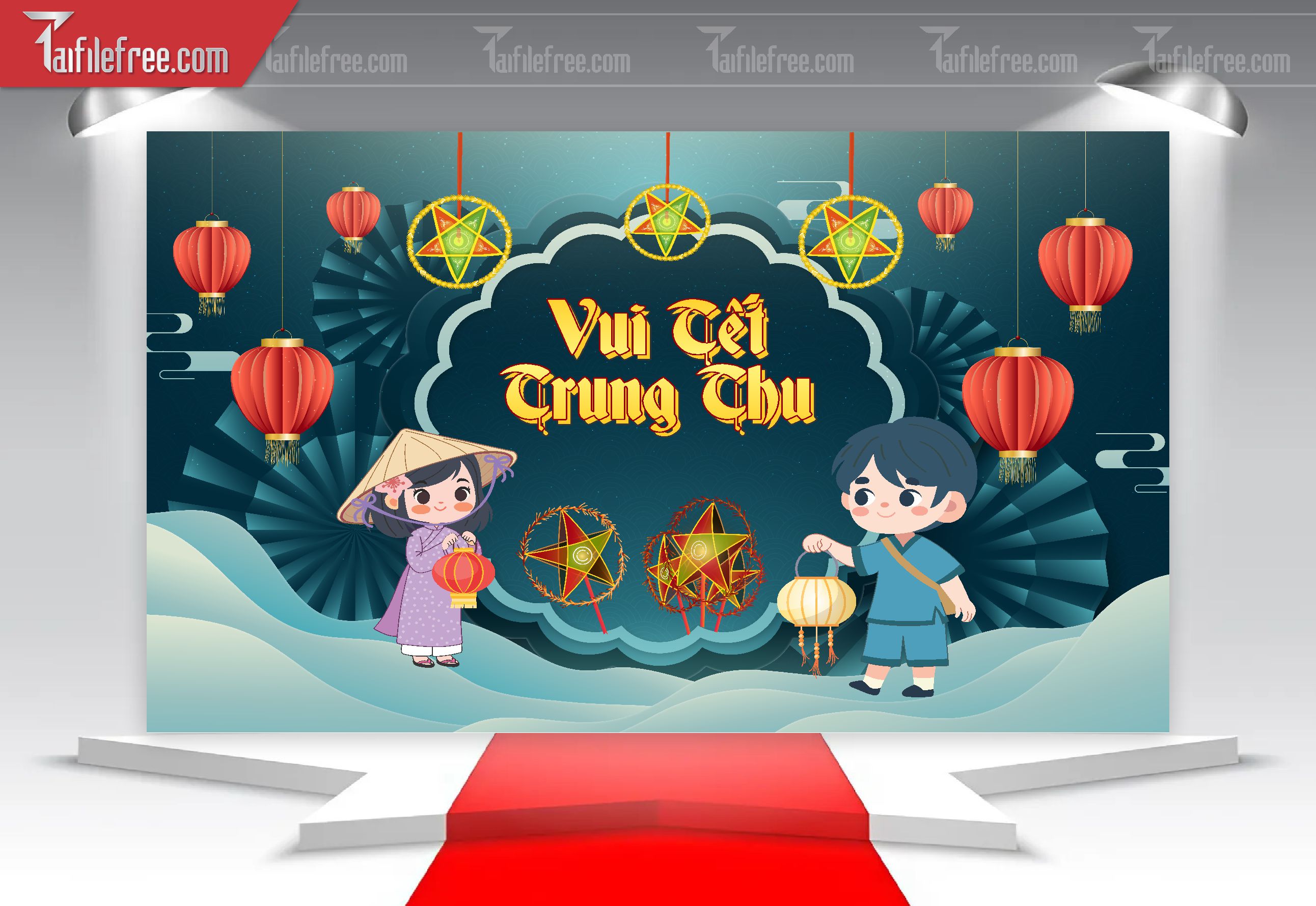 Mẫu Backdrop Trung Thu Đẹp Mắt Sáng Tạo_TTV69