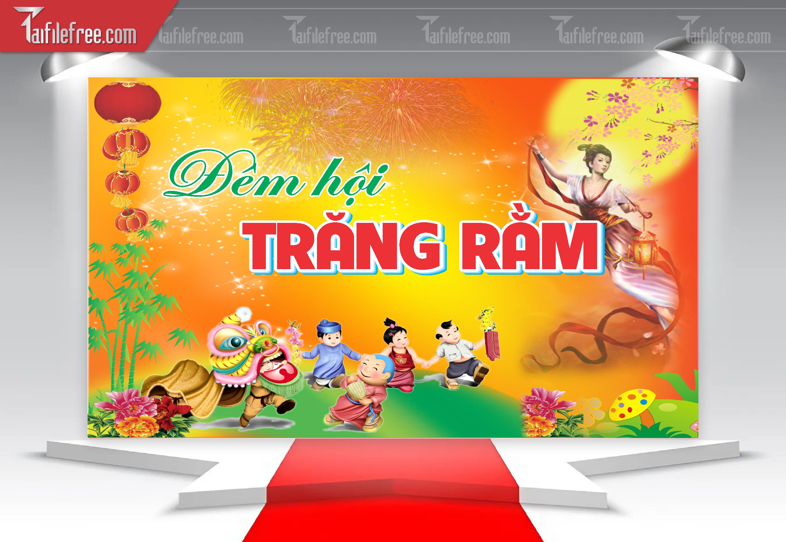 Mẫu Backdrop Trung Thu Đẹp Mắt Sáng Tạo_TTV85