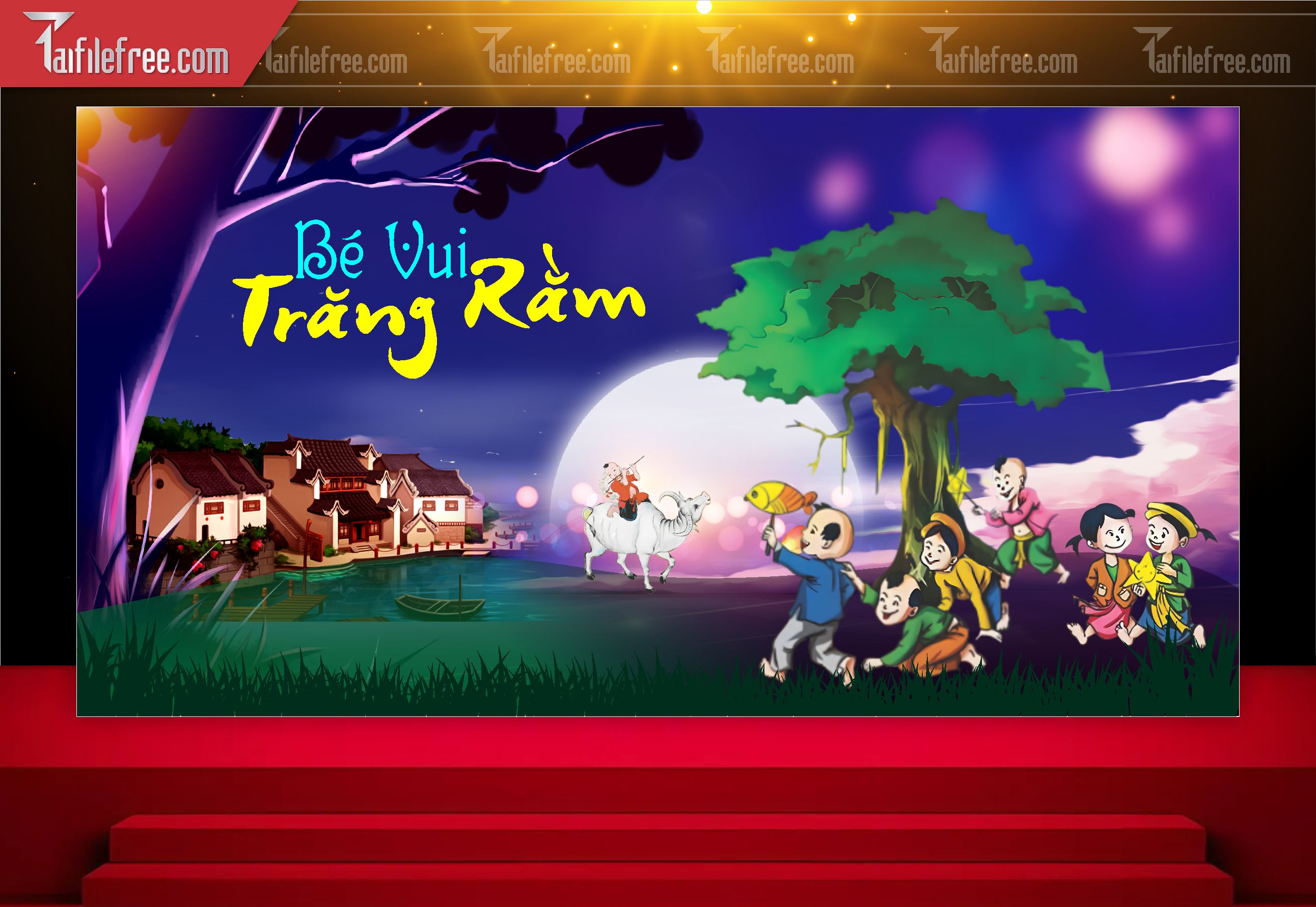 Mẫu Backdrop Trung Thu Đẹp Mắt Sáng Tạo_TTV89