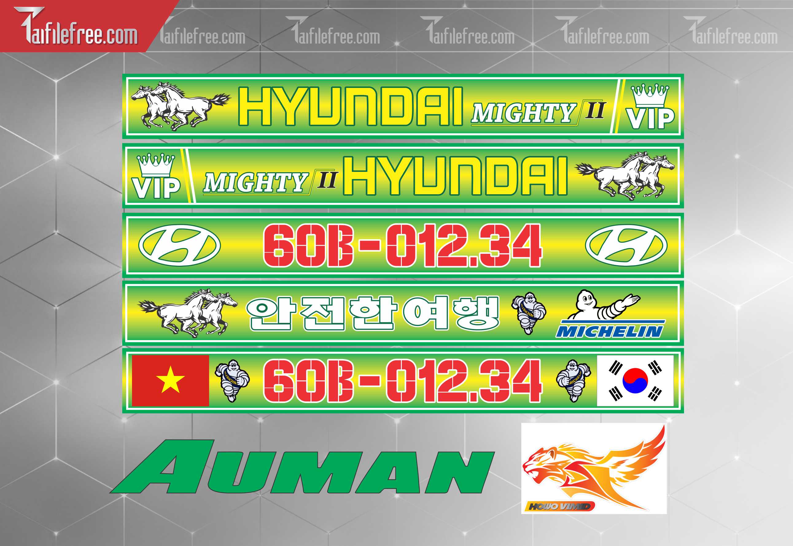 Mẫu Tem Xe Huyndai, Auman_TX101