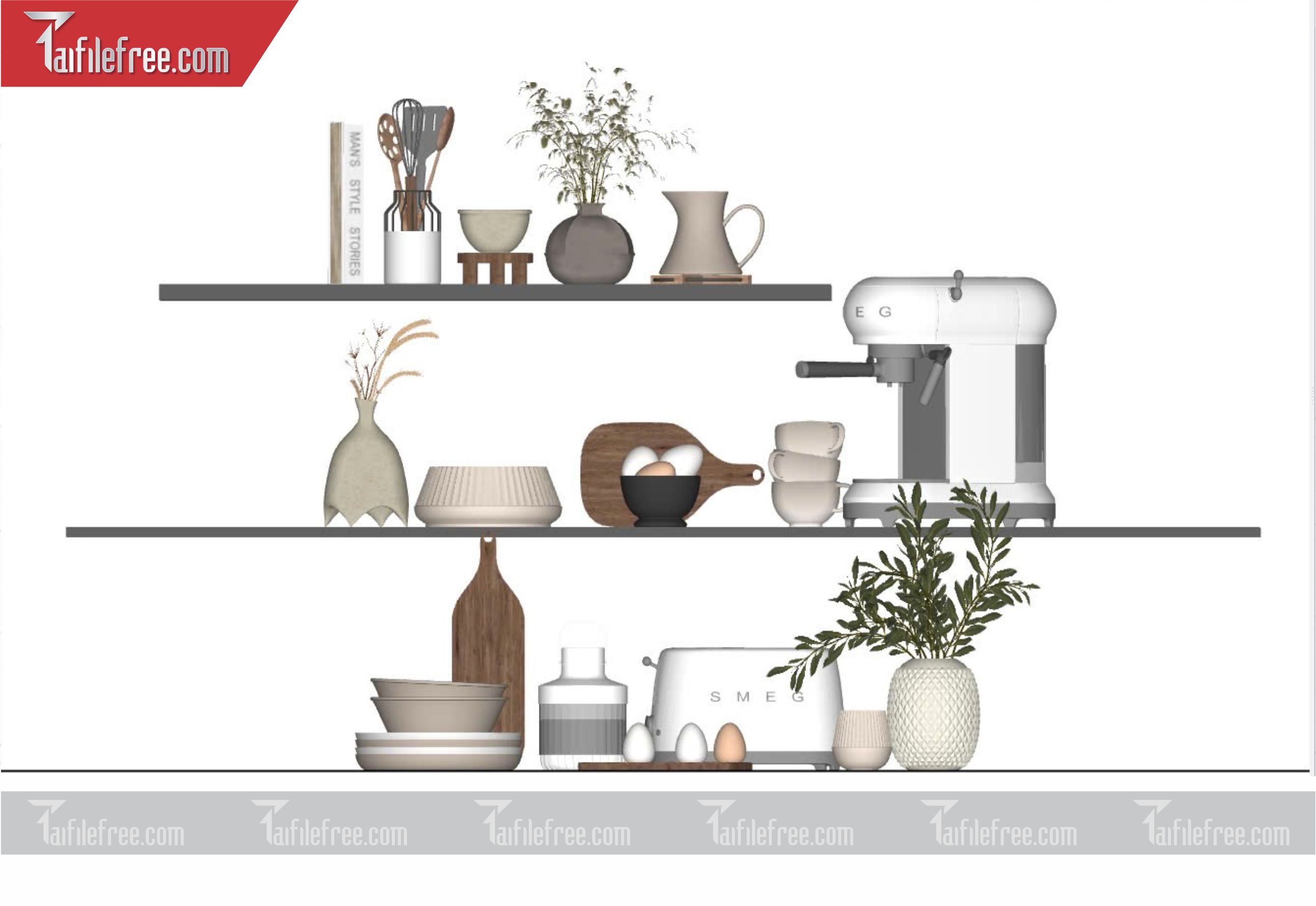 File 3D Sketchup Vật Dụng Nhà Bếp_VDB03