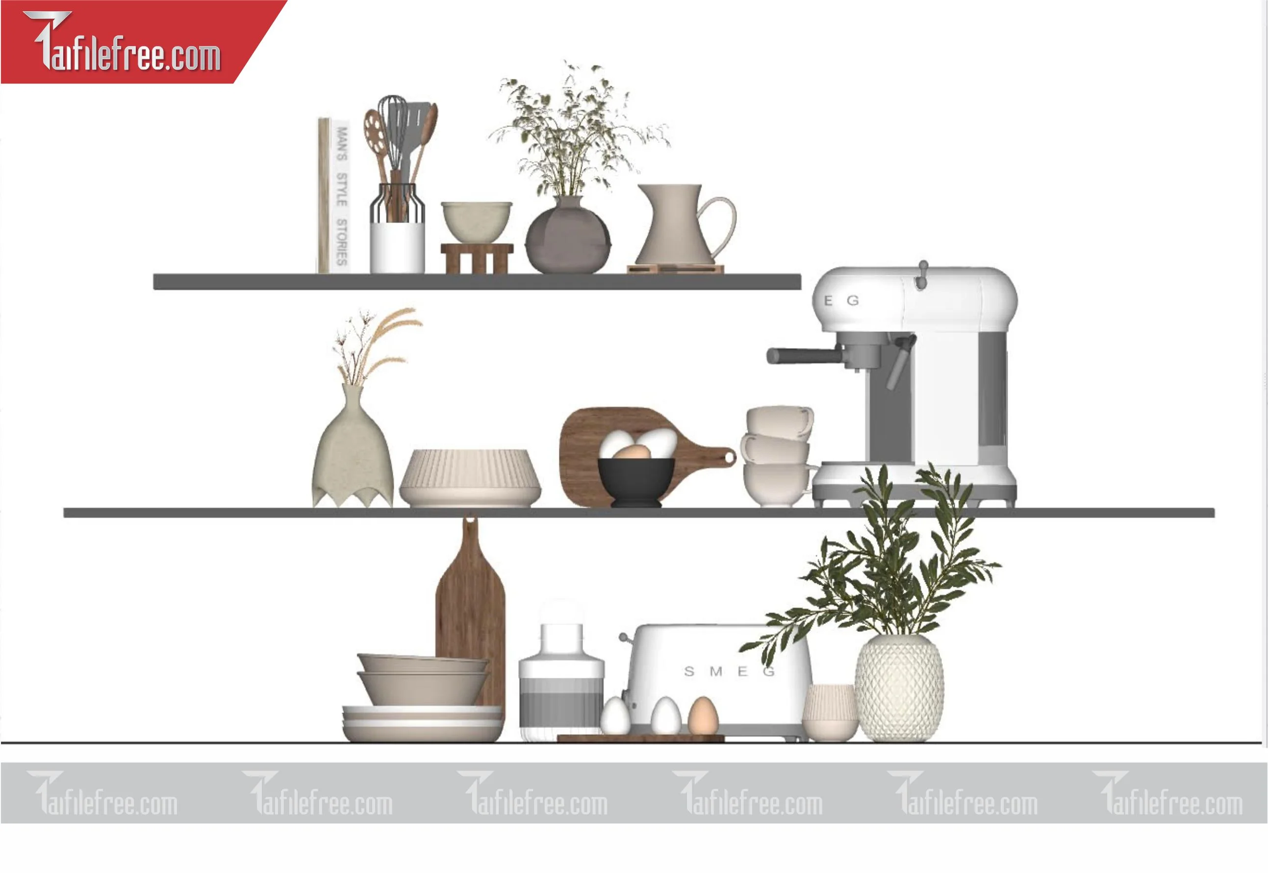 File 3D Sketchup Vật Dụng Nhà Bếp_VDB03