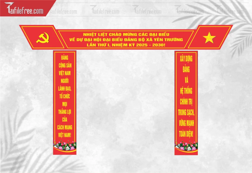 Cổng Nhiệt Liệt Chào Mừng Đại Hội Đại Biểu_TD417