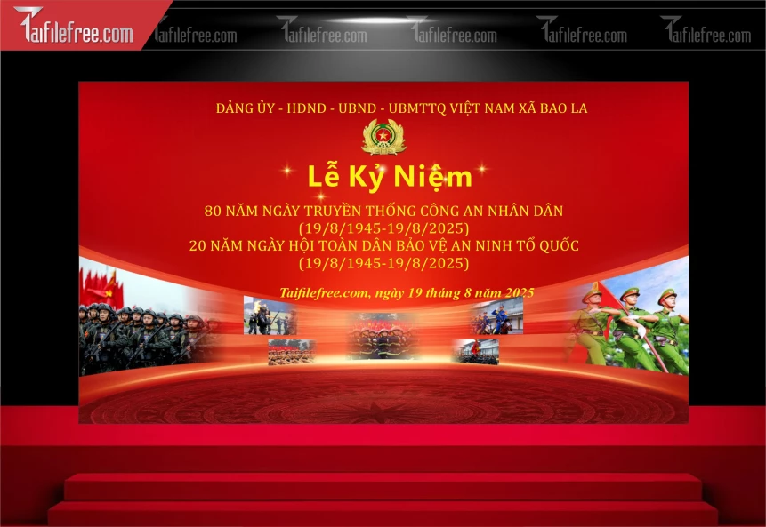 Background Kỷ Niệm 80 Năm Ngày Truyền Thống Công An Nhân Dân_TD427