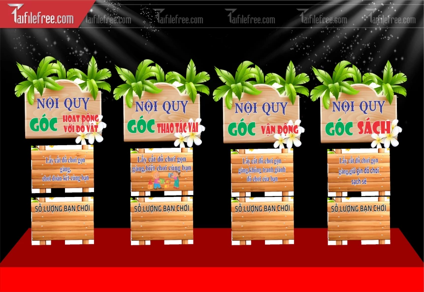Bảng Nội Quy Trang Trí Trường Mầm Non_MN186