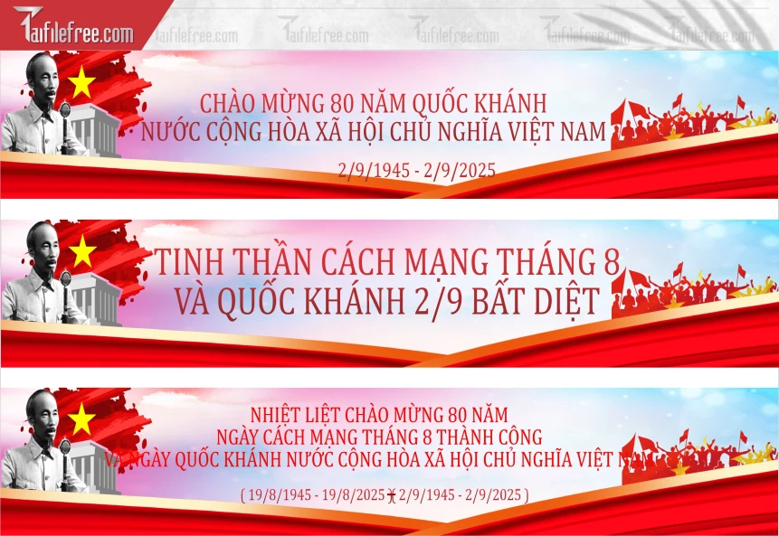 Băng Rôn Nghĩ Lễ Quốc Khánh Ngày Độc Lập 2/9 QK65