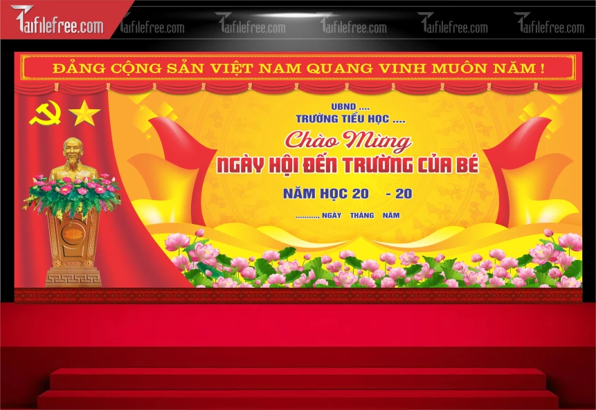 Background Chào Mừng Ngày Hội Đến Trường Của Bé_LG153