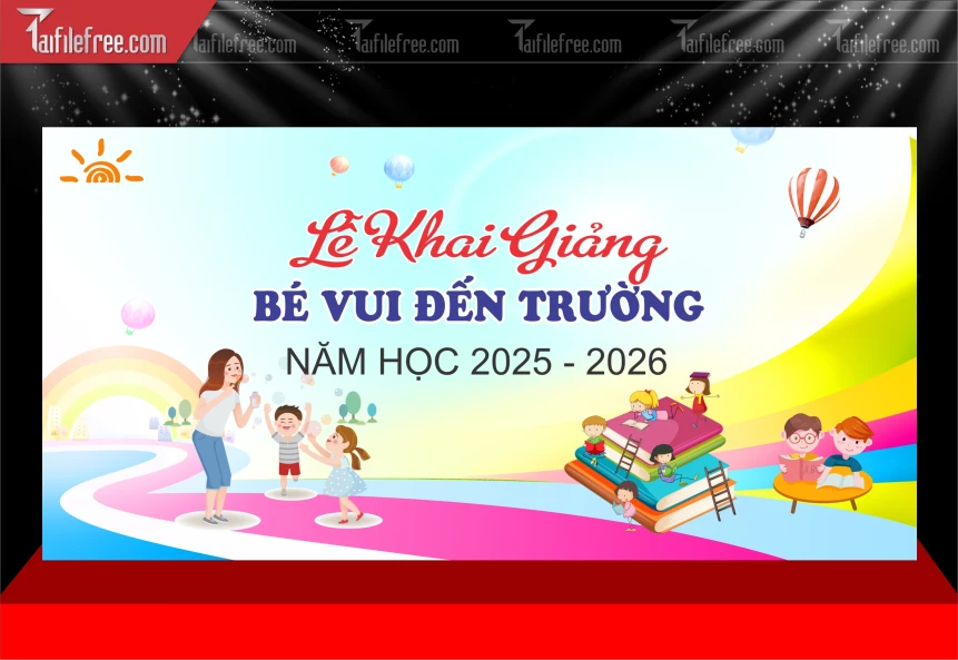 Phông Nền Lễ Khai Giảng Bé Vui Đến Trường_LG167