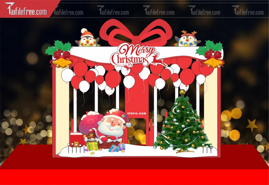 Mẫu Background GIáng Sinh - Noel - Phông Nền Merry Christmas GS334