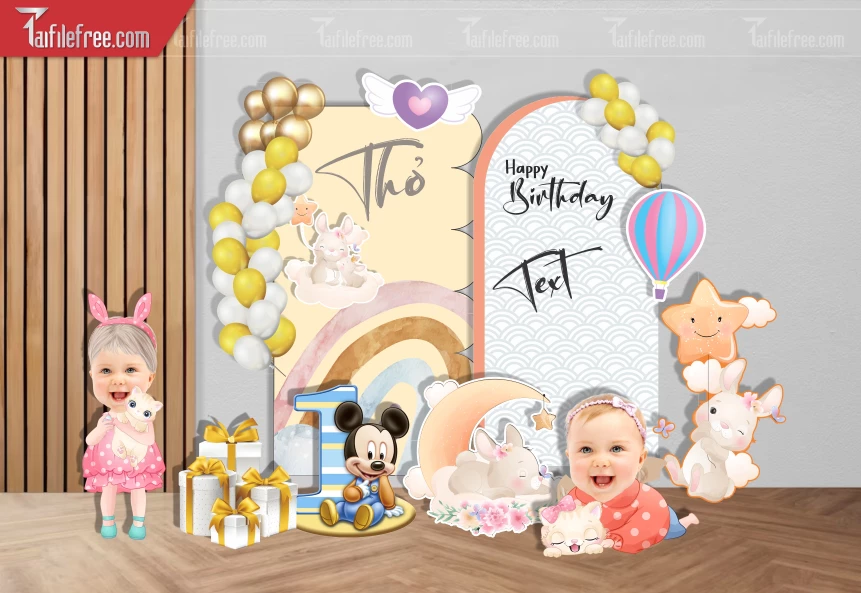 Mẫu Backdrop, Background Sân Khấu Sinh Nhật_SNA135