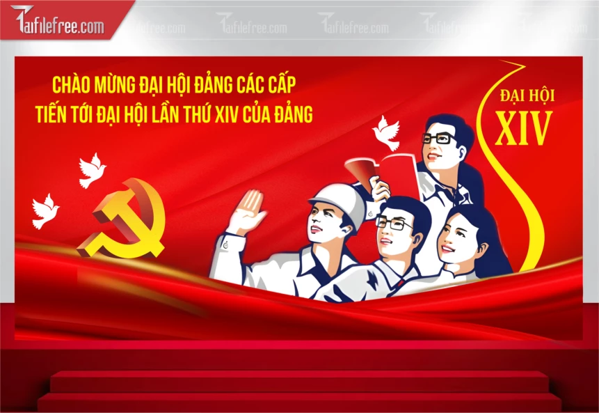 Background Chào Mừng Đại Hội Đảng Lần Thứ XIV_TD391