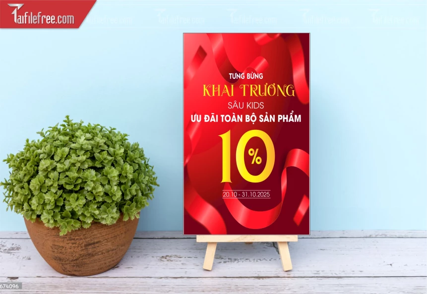 Mẫu Poster Tưng Bừng Khai Trương_TT191