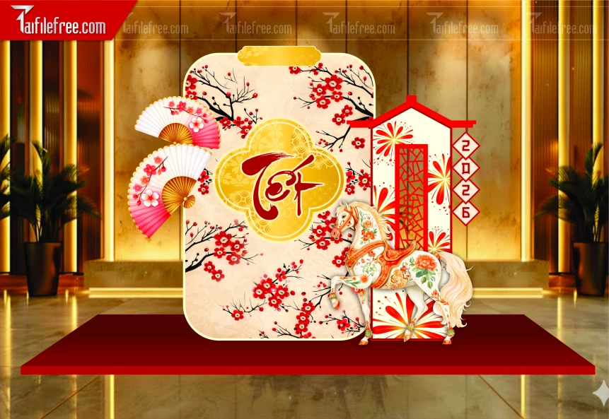 Mẫu Background Chúc Mừng Năm Mới Năm Chào Xuân Bính Ngọ _PT933