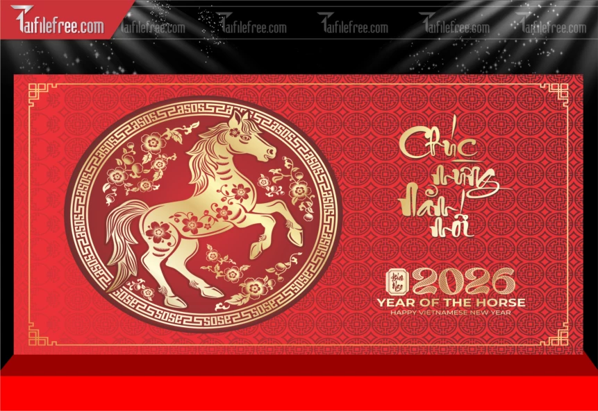 Mẫu Phông Nền Chúc Mừng Năm Mới Năm Chào Xuân Bính Ngọ.._PT393