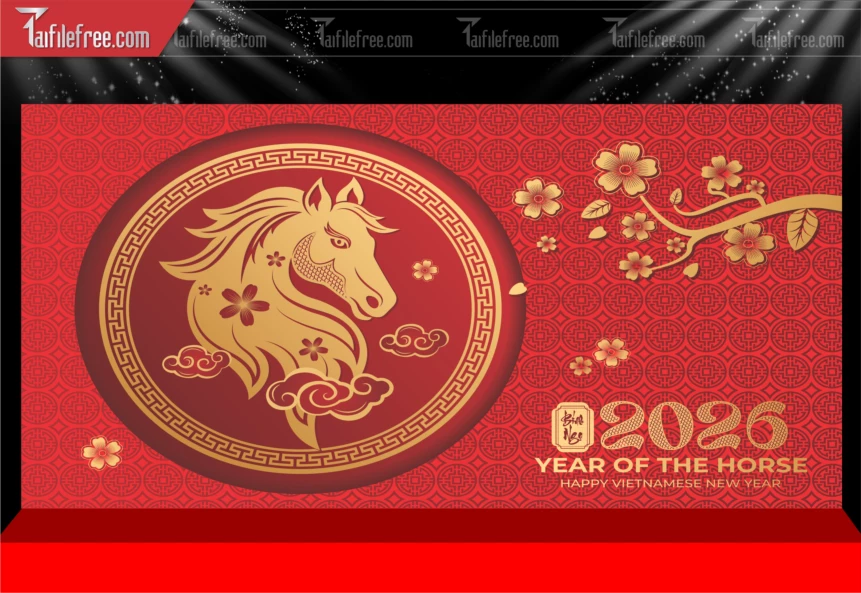 Mẫu Phông Nền Chúc Mừng Năm Mới Năm Chào Xuân Bính Ngọ.._PT395