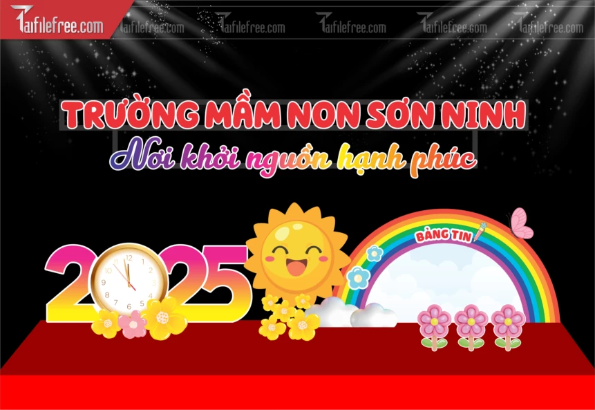 Backdrop Trang Trí Trường Mầm Non_MN140