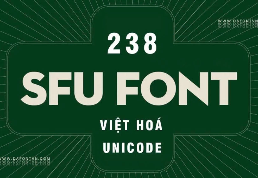 236 font SFU Việt hoá đẹp