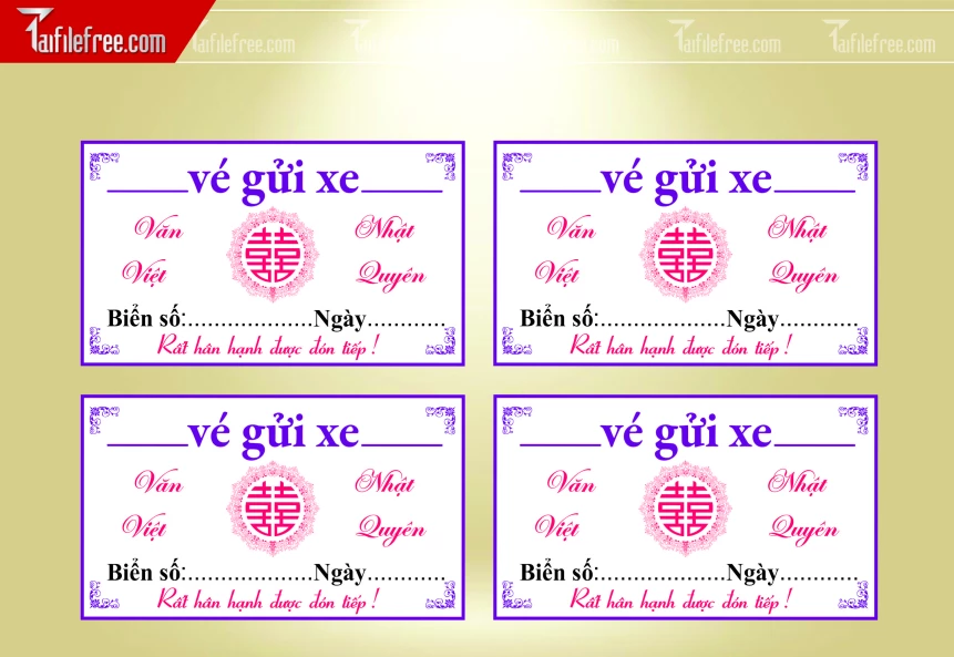 Vé xe dùng trong Đám cưới_BC39