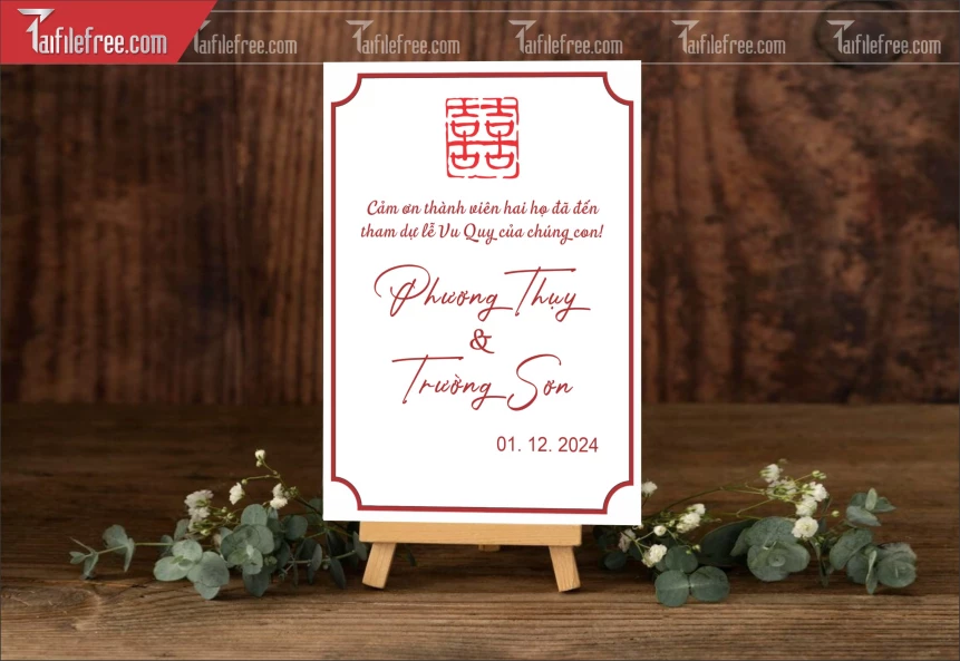 File Thiết Kế Bảng Tên Tiệc Cưới BC69