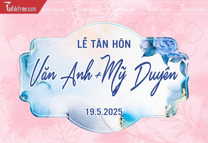 Bảng Tên Cưới Tông Xanh_BC71