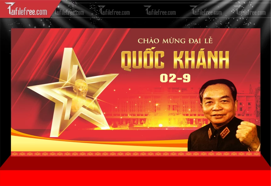 Mẫu Phông Nền Lễ Quốc Khánh Ngày Độc Lập 2/9_BH1015