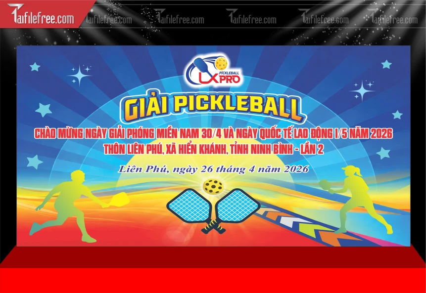 Mẫu Phông Nền Thể Thao Pickleball_BH1041