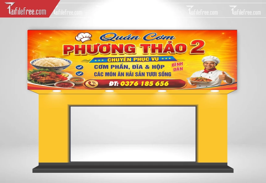 Biển Quảng Cáo, Bảng Hiệu Tiệm Cơm_BH1043