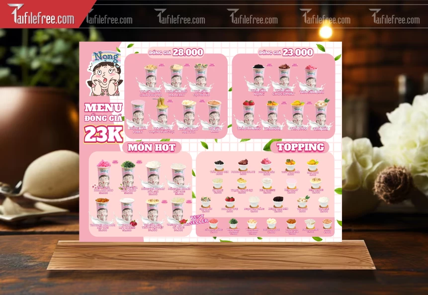 Menu Quán Trà Sữa_BH1058