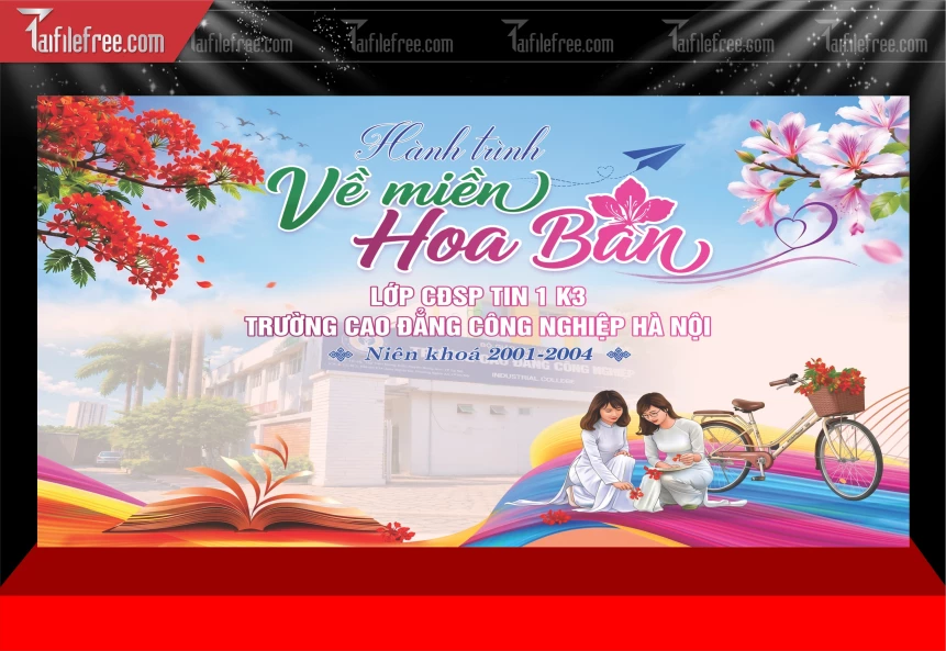 Mẫu Phông Nền Hoa Ban_BH1062
