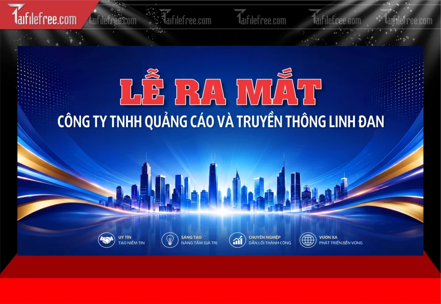 Mẫu Phông Nền Lễ Ra Mắt Công Ty_BH1063