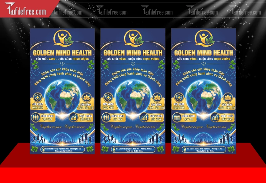 Mẫu Standee Sự Kiện Golden Mind_BH1072