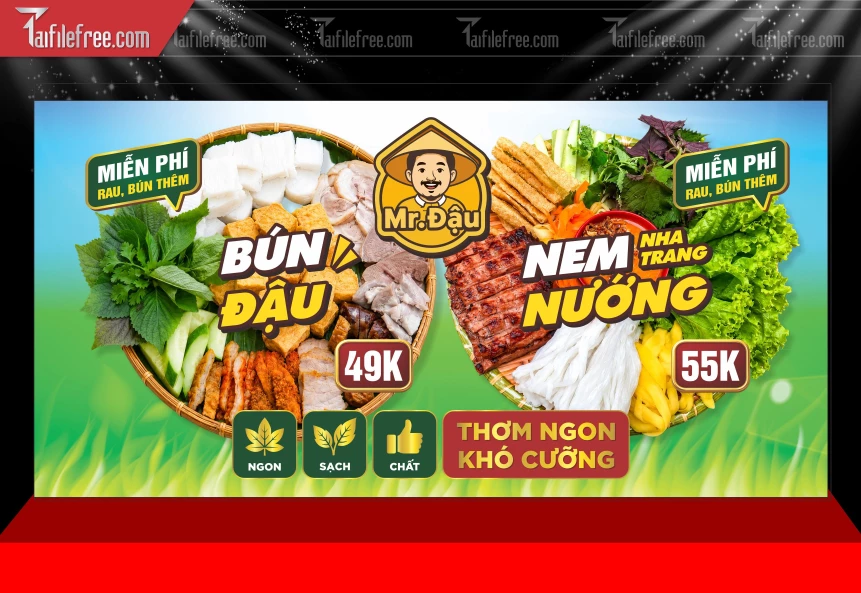 Mẫu Banner Bún Đậu Mắm Tôm_BH1077
