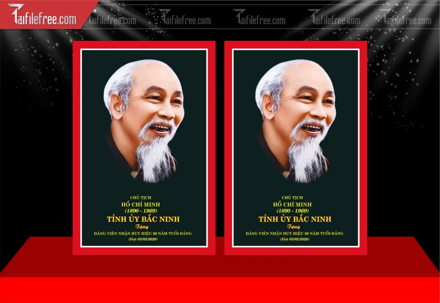 Mẫu Khung Ảnh Chân Dung Chủ Tịch Hồ Chí Minh_BH1083