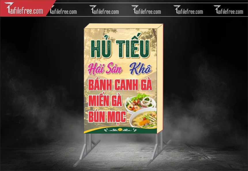 Biển Hiệu, Bảng Hộp Đèn Tiệm Hủ Tiếu_BH1096