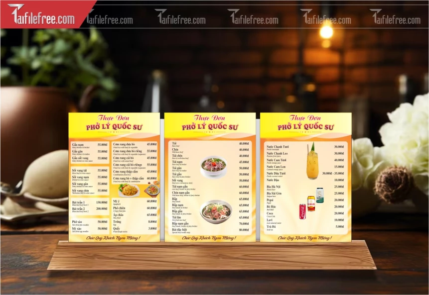 Menu Tiệm Phở_BH1104