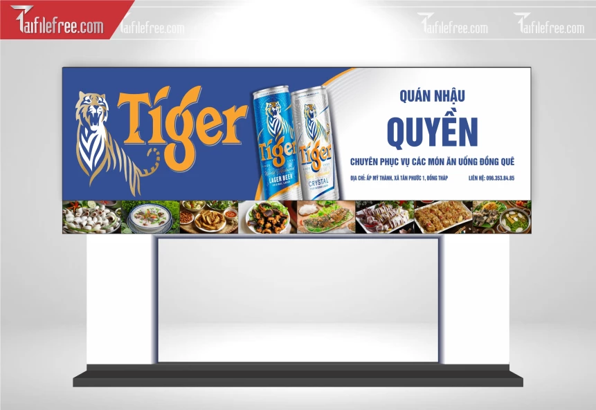 Biển Quảng Cáo, Bảng Hiệu Tiệm Bia Tiger_BH1106