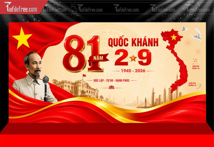 Mẫu Poster Lễ Quốc Khánh Ngày Độc Lập 2/9_BH1119