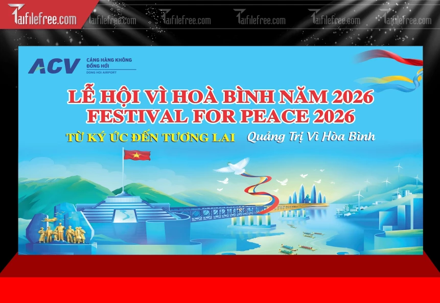 Mẫu Phông Nền Lễ Hội Vì Hòa Bình Băm 2026_BH1126