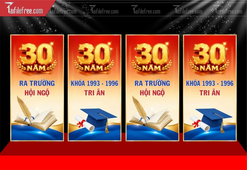 Mẫu Poster Kỷ Niệm 30 Năm Ngày Ra Trường_BH1135