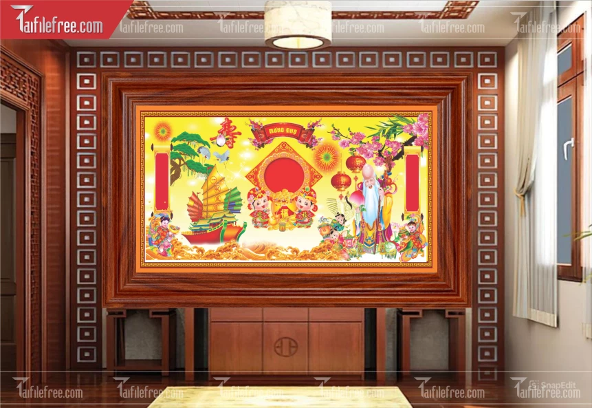 Mẫu Cuốn Thư Trang Trí Phòng Thờ Đẹp_BH1144