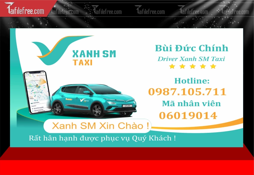 Mẫu Card Visit Xe Xanh SM_BH1155
