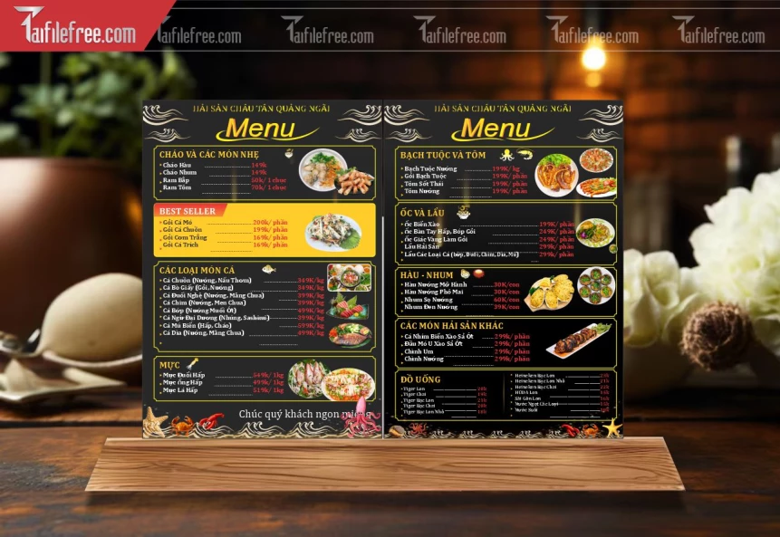 Menu Tiệm Hải Sản_BH1159