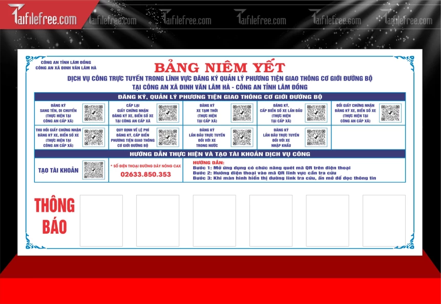 Mẫu Bảng Niêm Yết Dịch Vụ Công An_BH1180