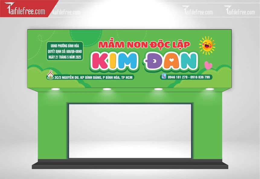Biển Quảng Cáo, Bảng Hiệu Trường Mầm Non_BH1185