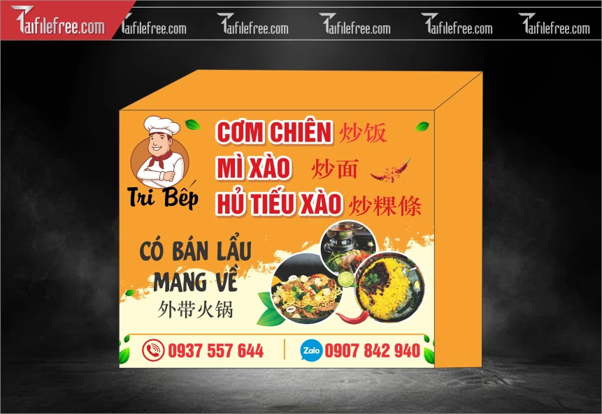 Biển Hiệu, Bảng Hộp Đèn Tiệm Cơm Chiên_BH1188