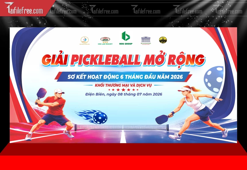 Mẫu Phông Nền Thể Thao Pickleball_BH1190