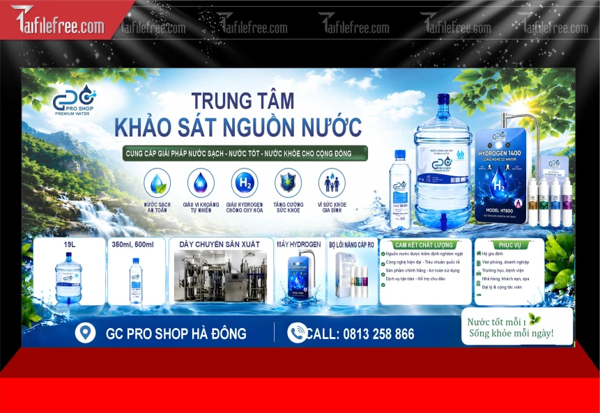 Mẫu Banner Trung Tâm Khảo Sát Nguồn Nước_BH1192