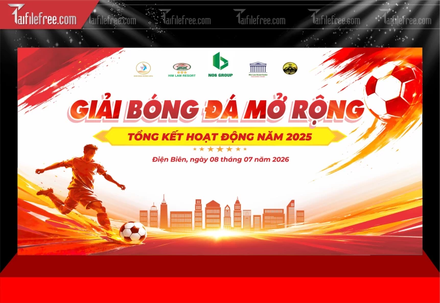 Mẫu Phông Nền Thể Thao Bóng Đá Năng Động Ấn Tượng _BH1193
